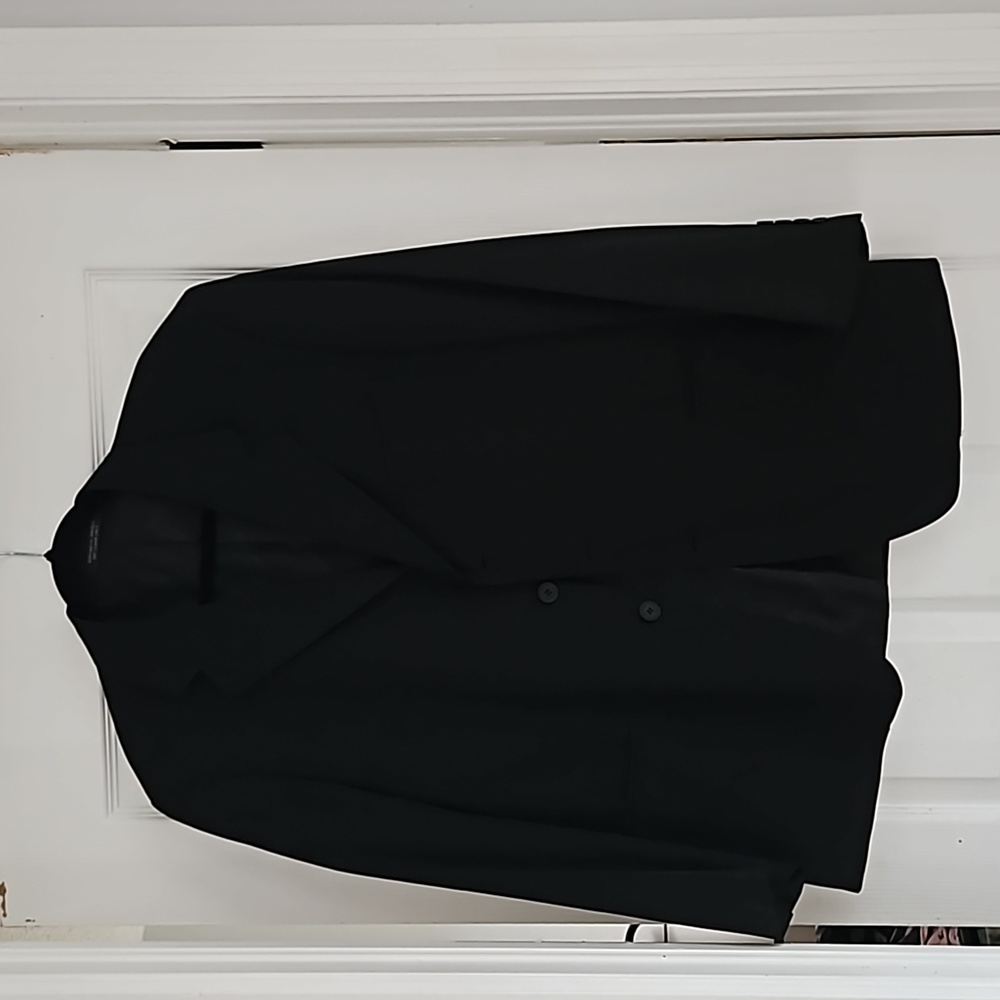 PRE-OWNED VINTAGE VITTORIO ST. ANGELO MEN'S CASUAL JACKET. SIZE 40S. COLOR BLACK